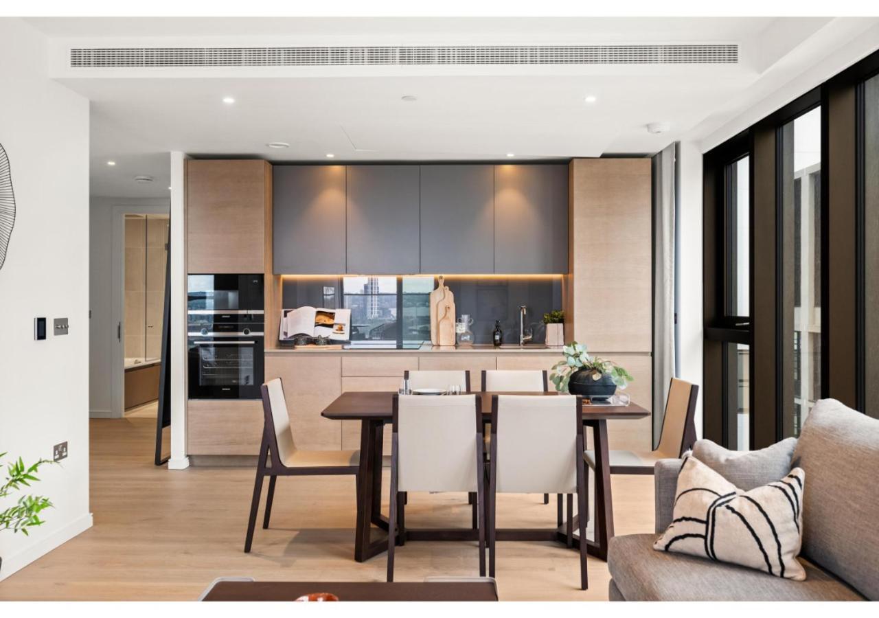 Elegant And Modern Apartments In Canary Wharf Right Next To Thames Londen Buitenkant foto