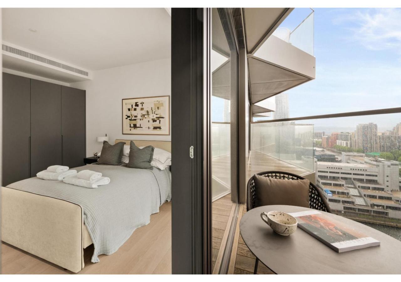 Elegant And Modern Apartments In Canary Wharf Right Next To Thames Londen Buitenkant foto