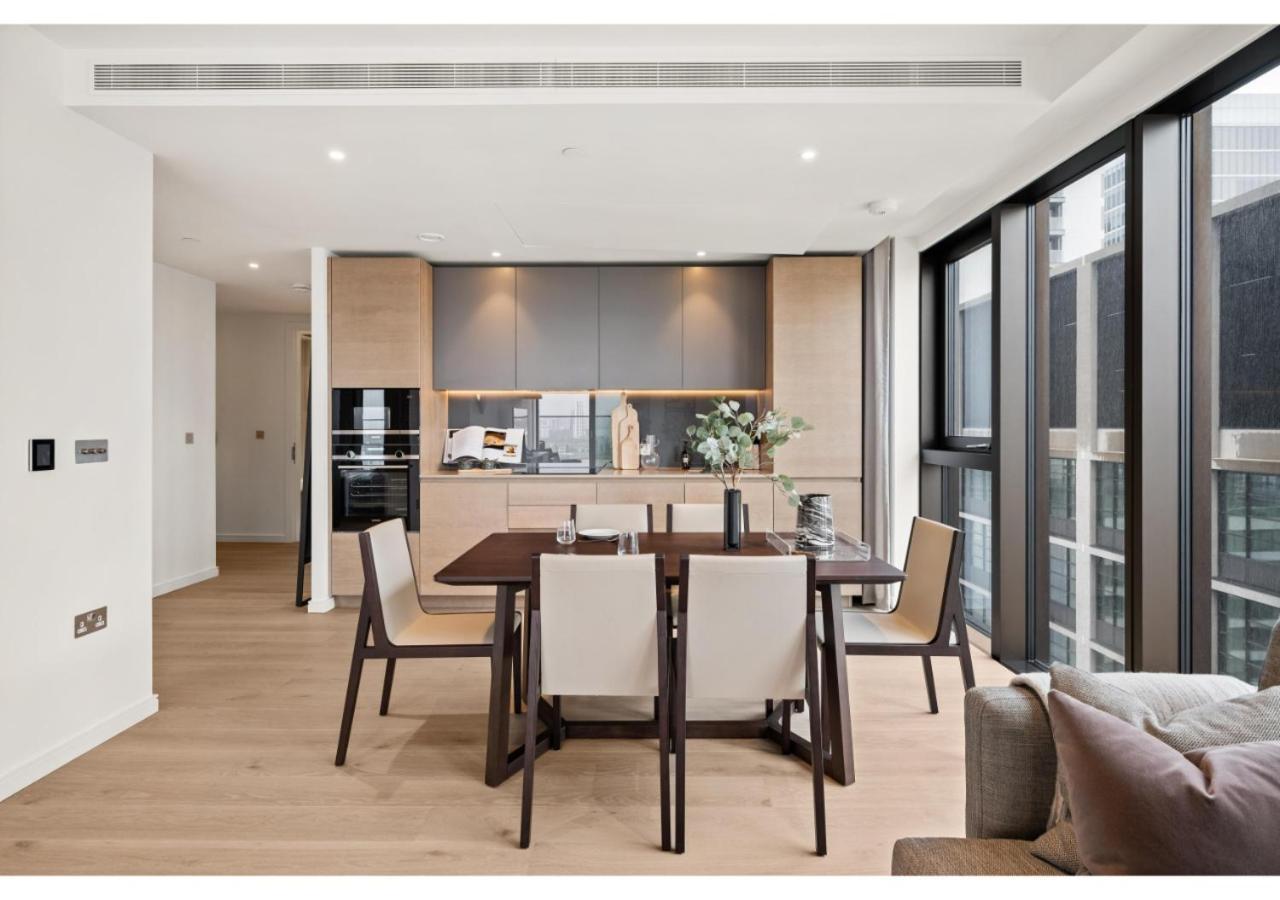 Elegant And Modern Apartments In Canary Wharf Right Next To Thames Londen Buitenkant foto