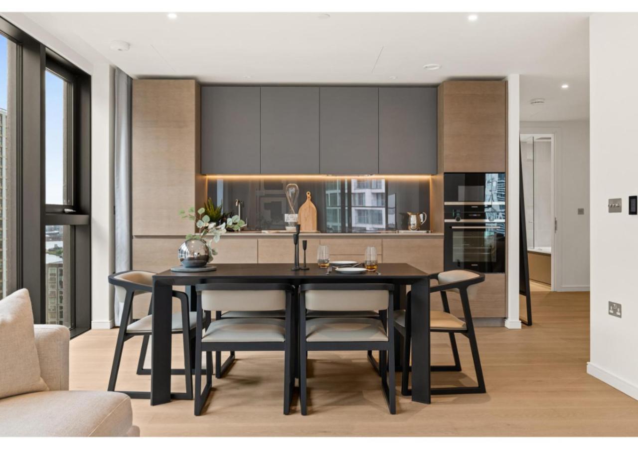 Elegant And Modern Apartments In Canary Wharf Right Next To Thames Londen Buitenkant foto