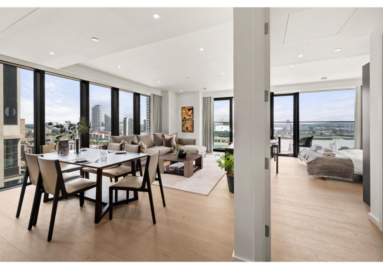 Elegant And Modern Apartments In Canary Wharf Right Next To Thames Londen Buitenkant foto