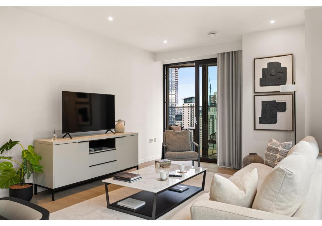 Elegant And Modern Apartments In Canary Wharf Right Next To Thames Londen Buitenkant foto