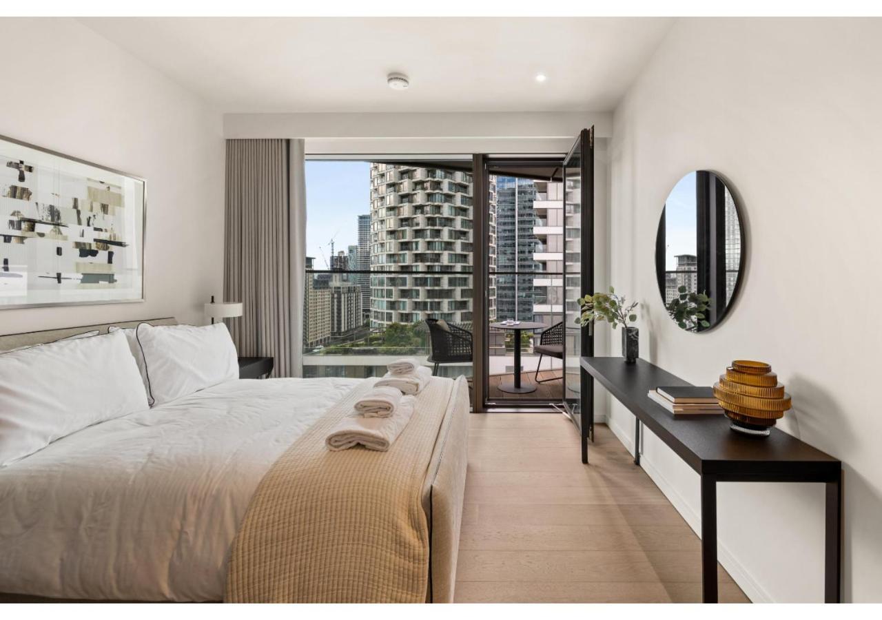 Elegant And Modern Apartments In Canary Wharf Right Next To Thames Londen Buitenkant foto