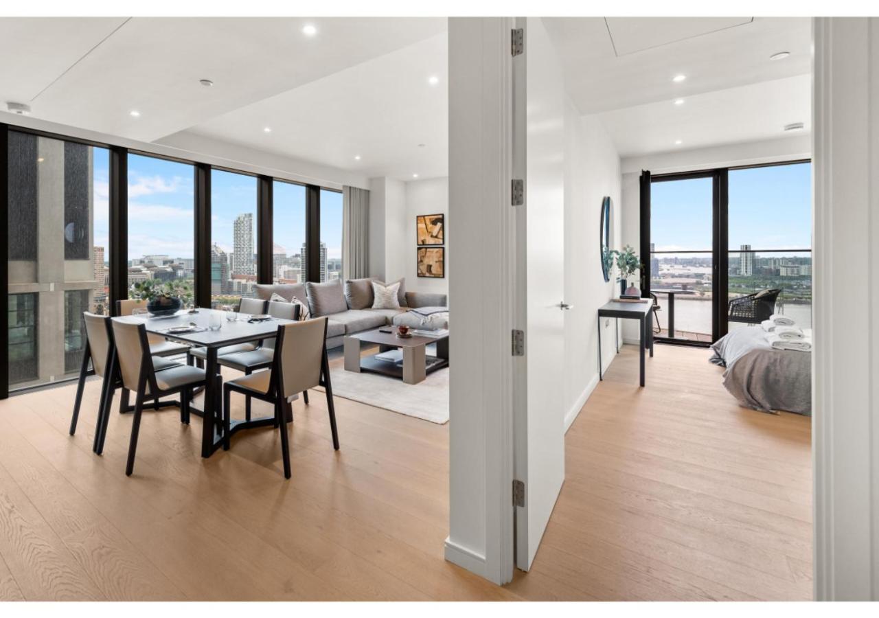 Elegant And Modern Apartments In Canary Wharf Right Next To Thames Londen Buitenkant foto