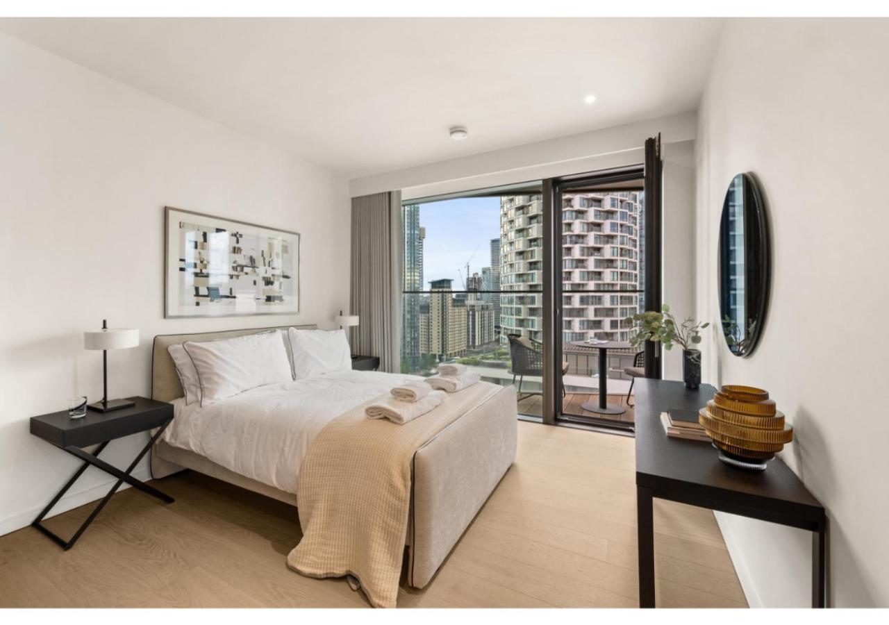 Elegant And Modern Apartments In Canary Wharf Right Next To Thames Londen Buitenkant foto