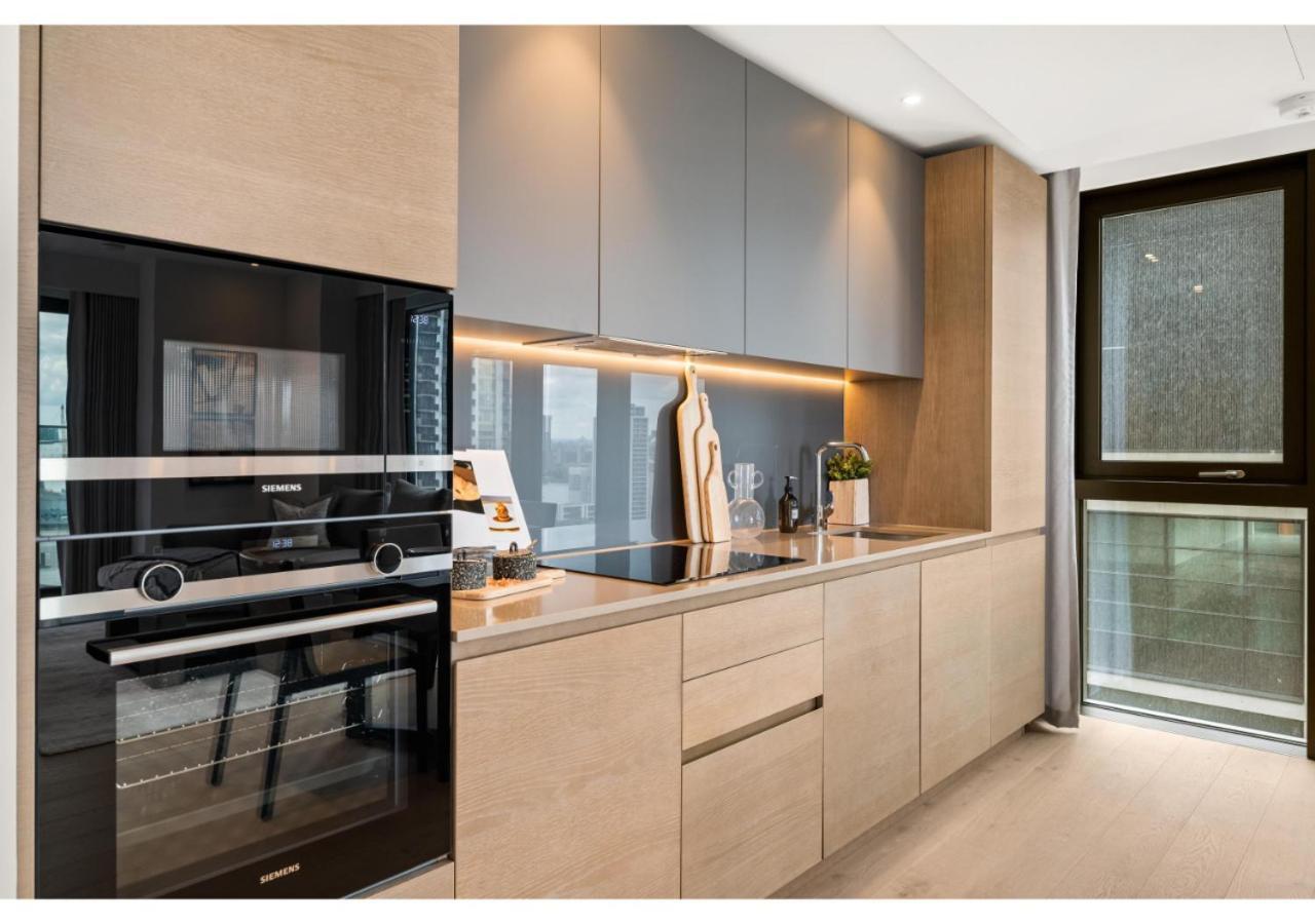 Elegant And Modern Apartments In Canary Wharf Right Next To Thames Londen Buitenkant foto