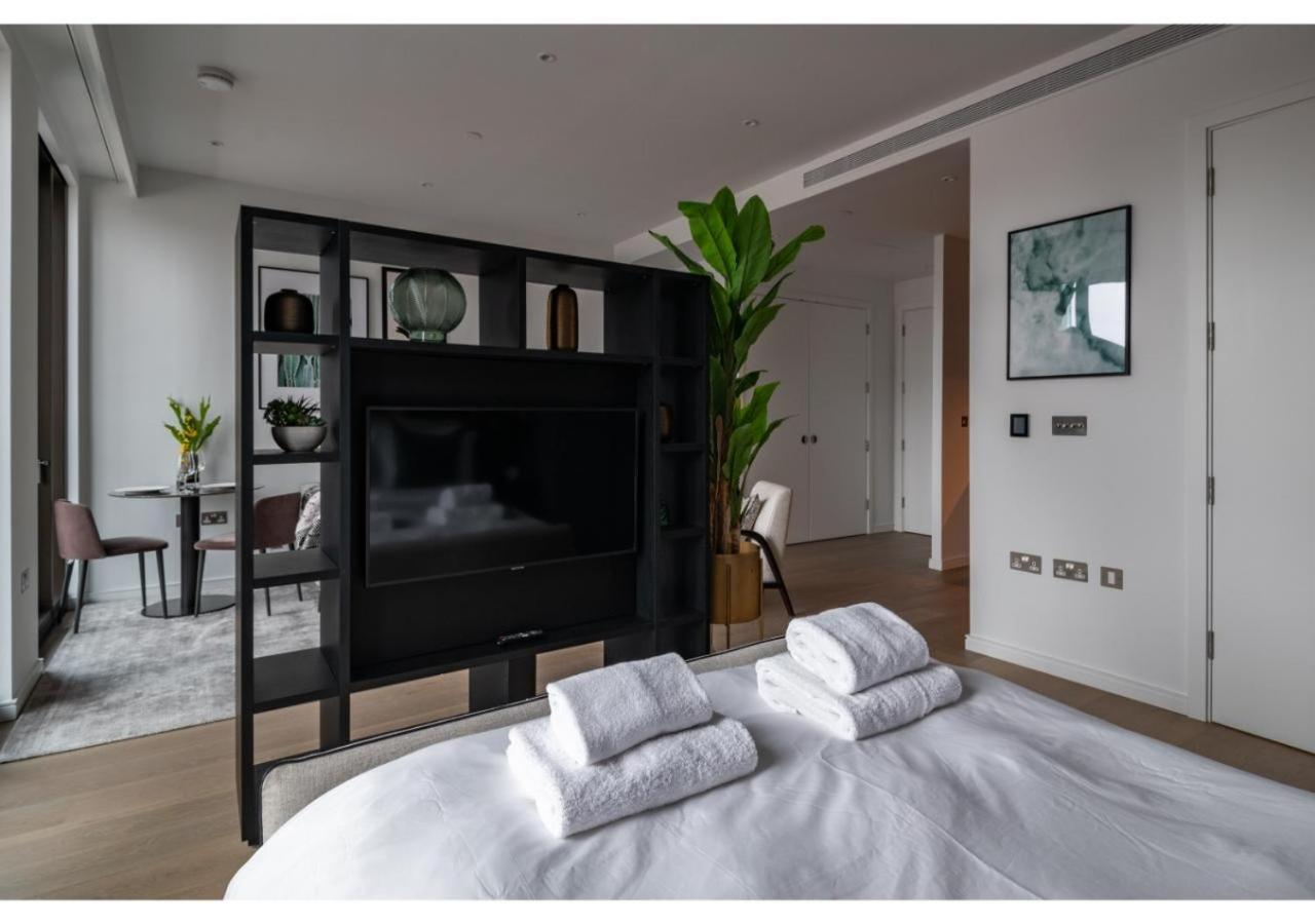 Elegant And Modern Apartments In Canary Wharf Right Next To Thames Londen Buitenkant foto
