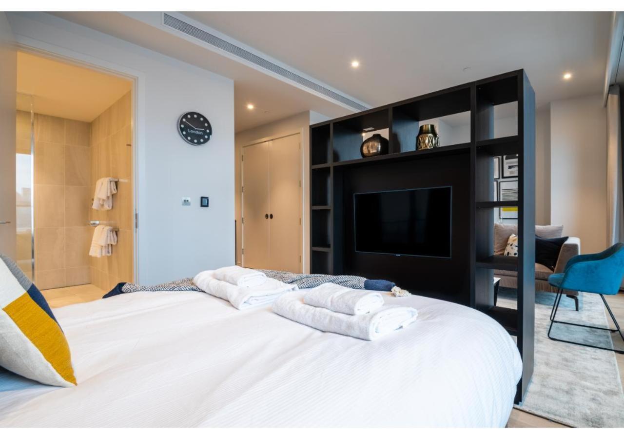 Elegant And Modern Apartments In Canary Wharf Right Next To Thames Londen Buitenkant foto